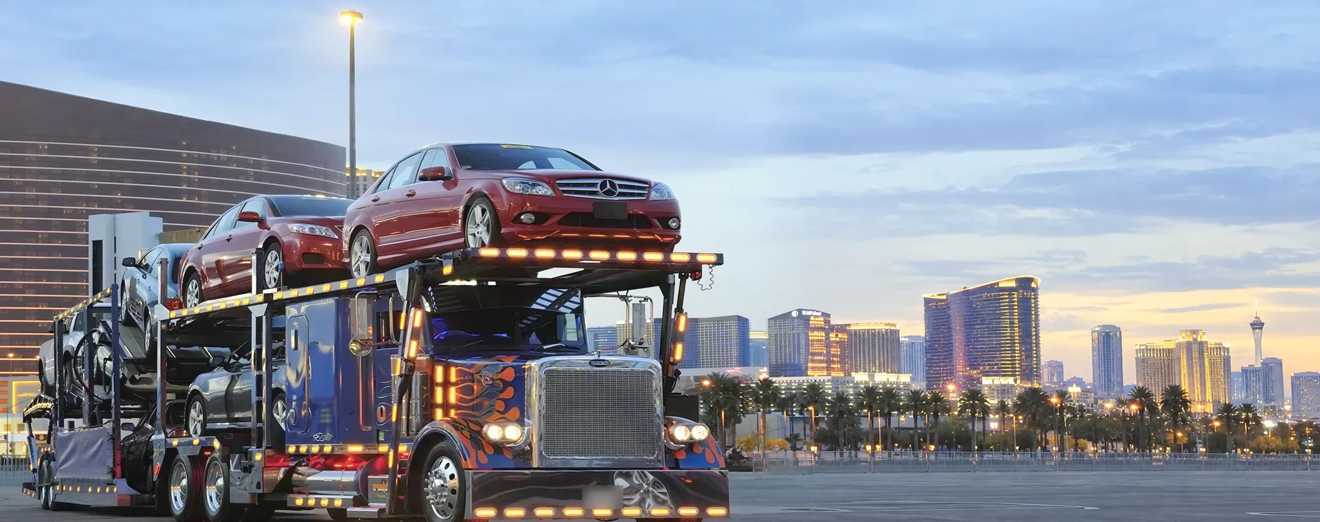 Car carrier loaded with cars